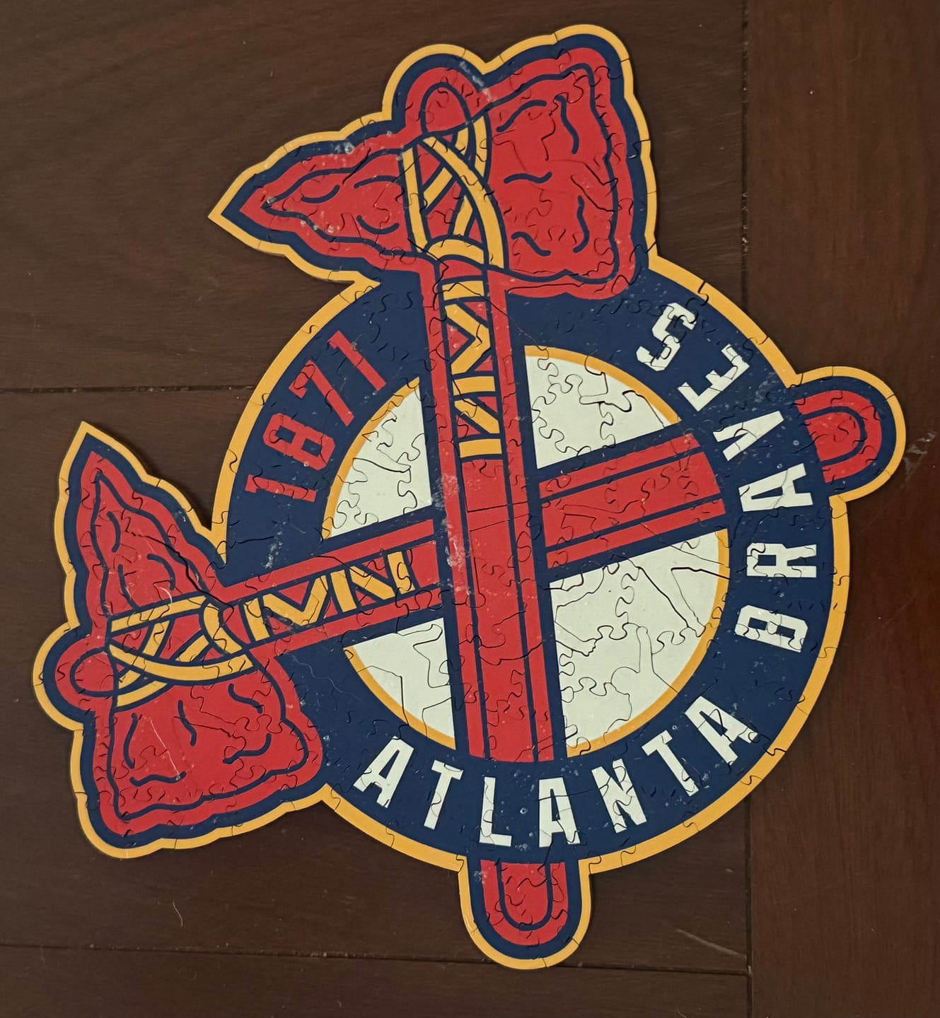 Customer photo review of Atlanta Braves™ - Wooden Puzzle