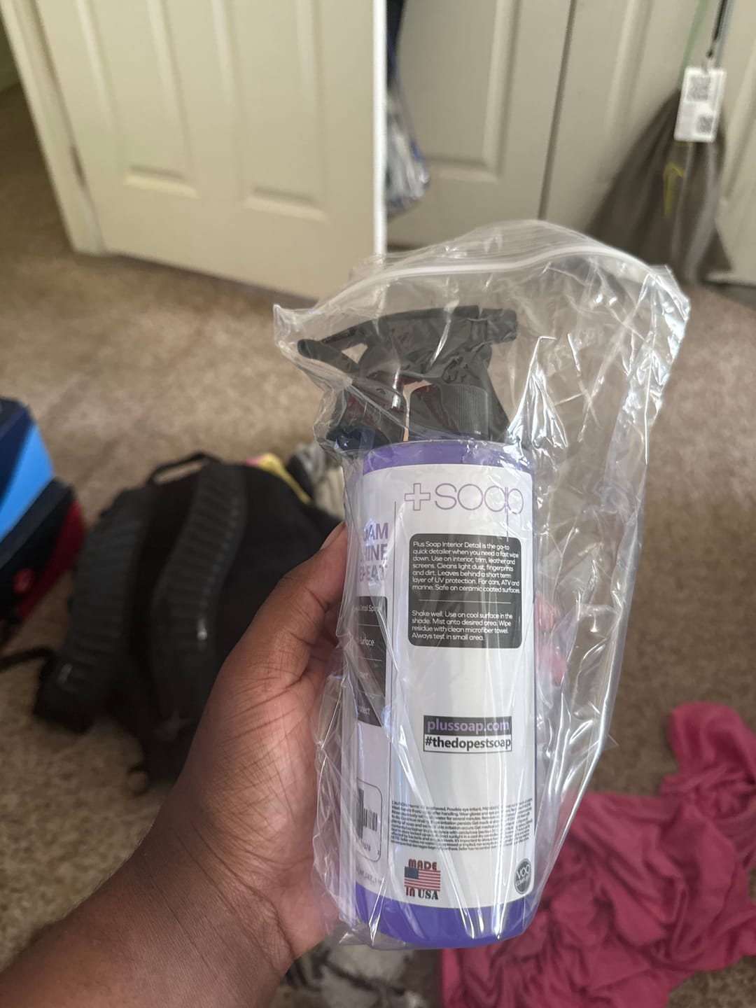 Customer photo review of +Soap Interior Detail Spray