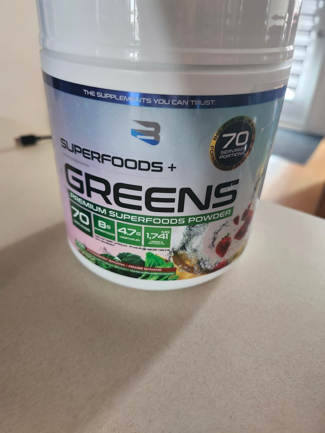 Customer photo review of Believe Supplements - Superfoods + Greens 70 portions - 700g