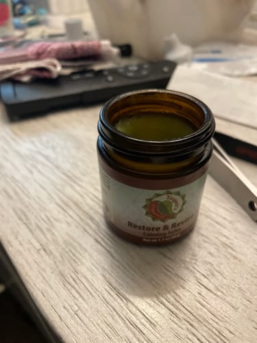Customer photo review of Restore & Revive Calming Salve