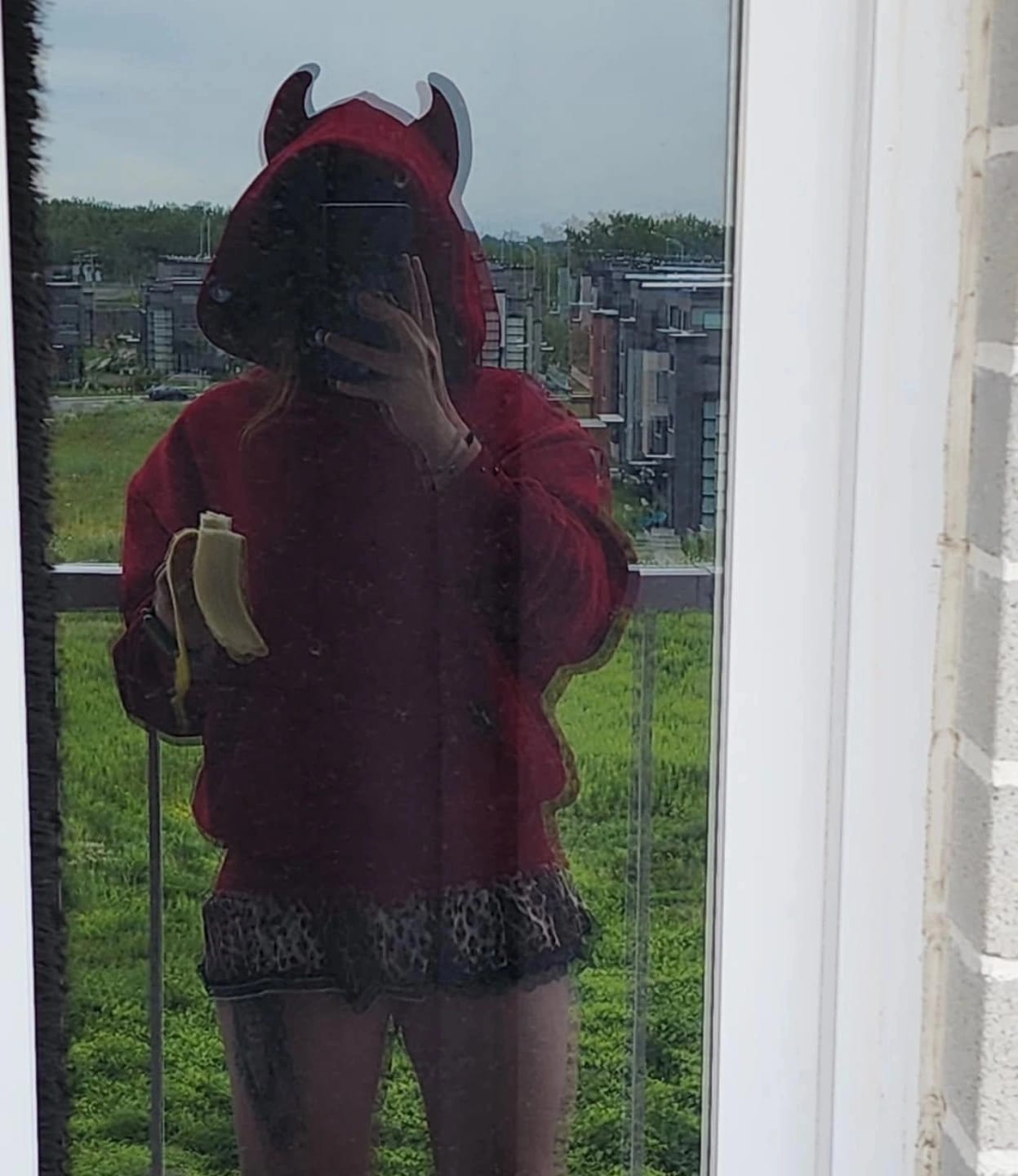 Customer photo review of DEVIL HOODIE - RED