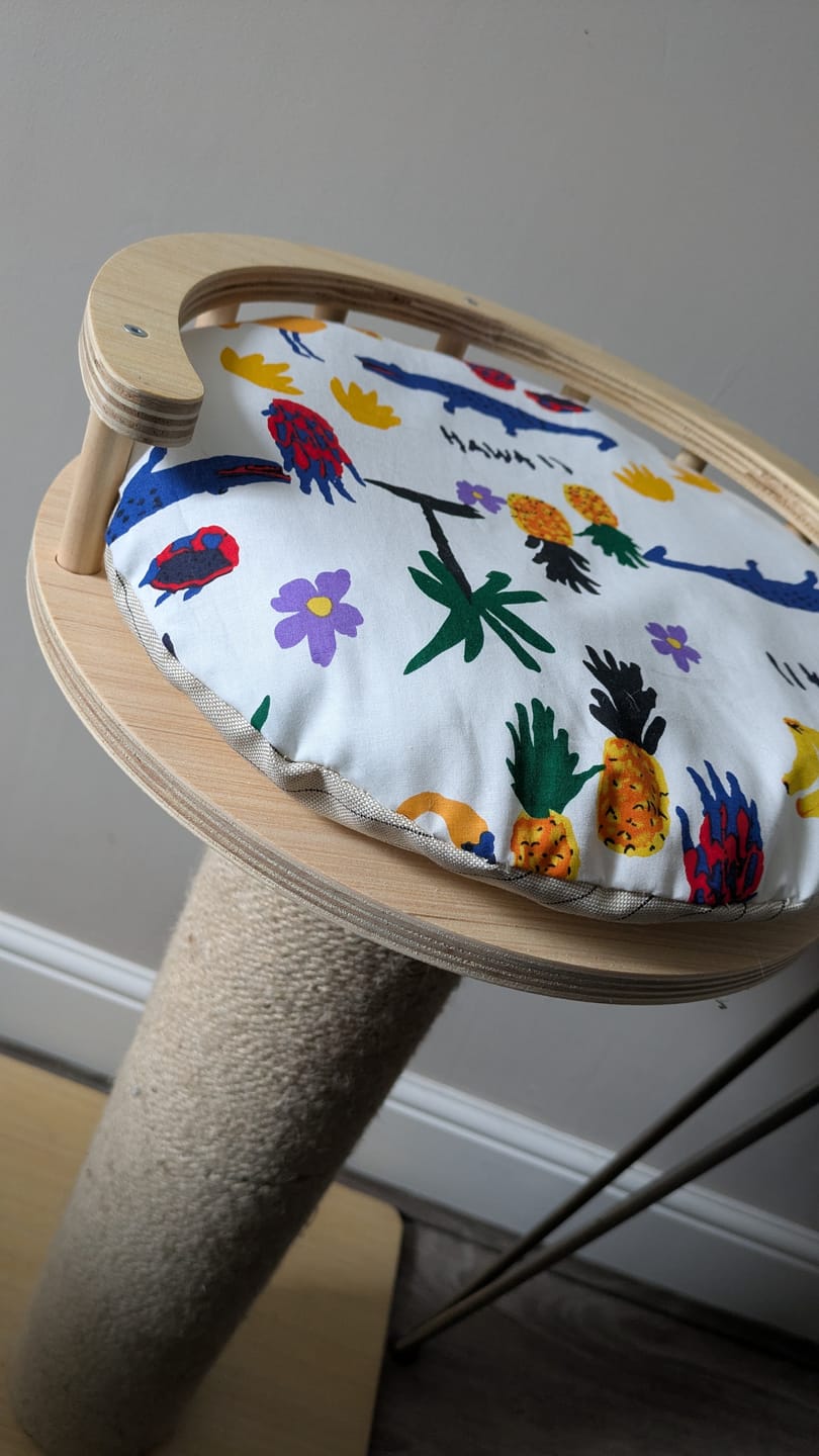 Customer photo review of Drawn Tropical Scenery Cotton Poplin Fabric