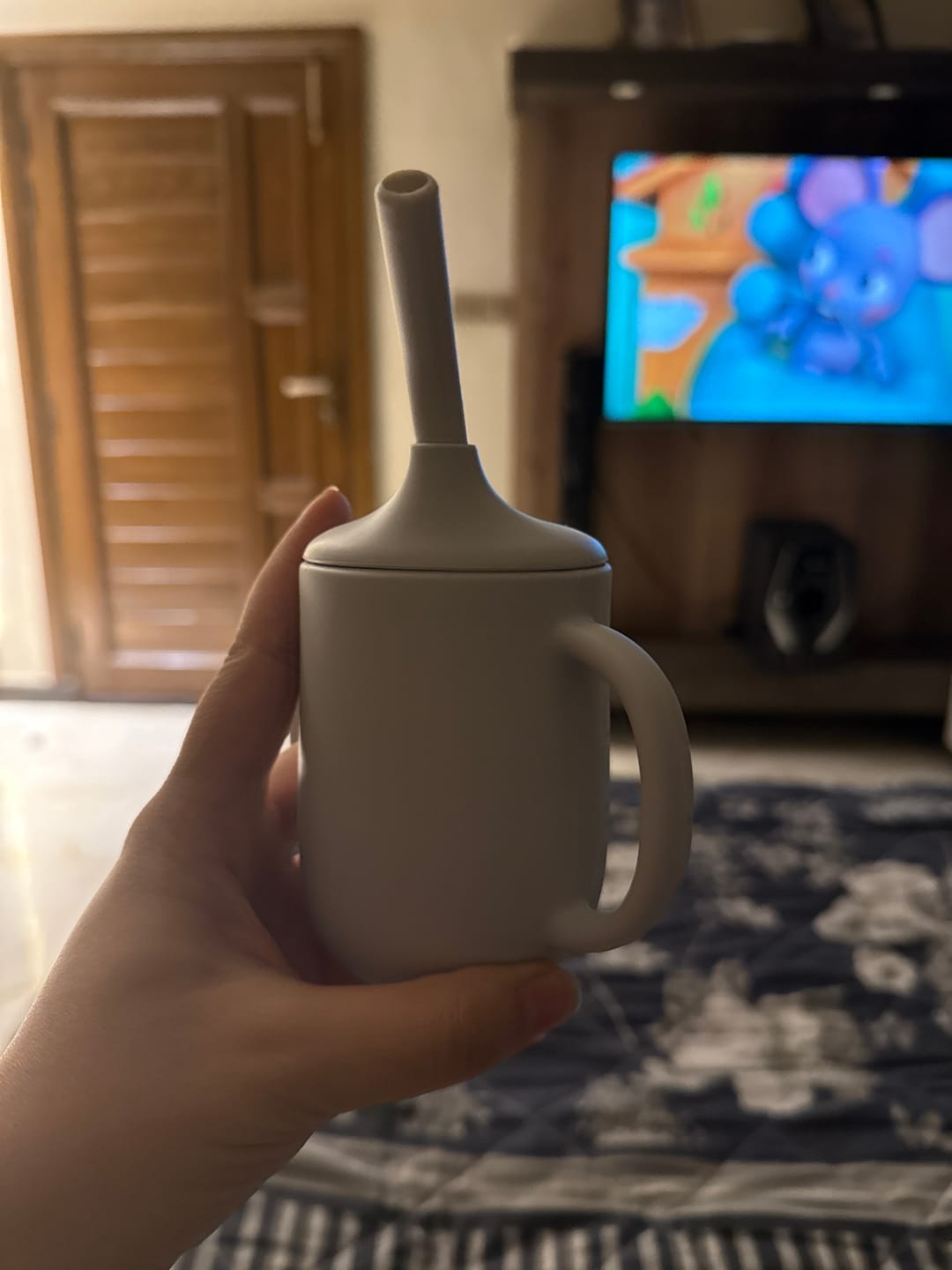 Customer photo review of Silicone Straw Cup with straw cleaner