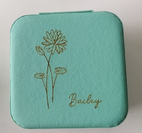 Customer photo review of Personalised Travel Jewellery Box