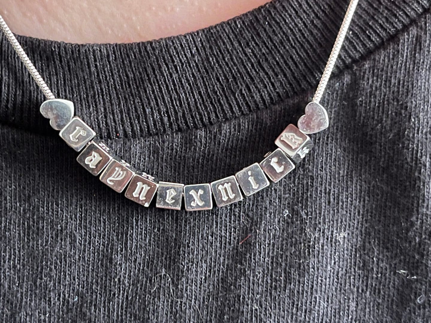 Customer photo review of CUSTOM FRIENDSHIP CHARMS