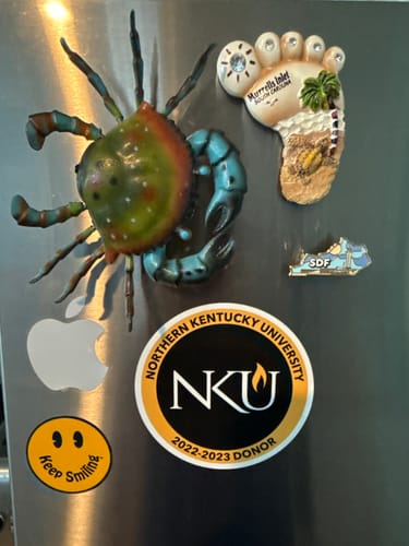 Customer photo review of Airport Enamel Pin | SDF - Kentucky
