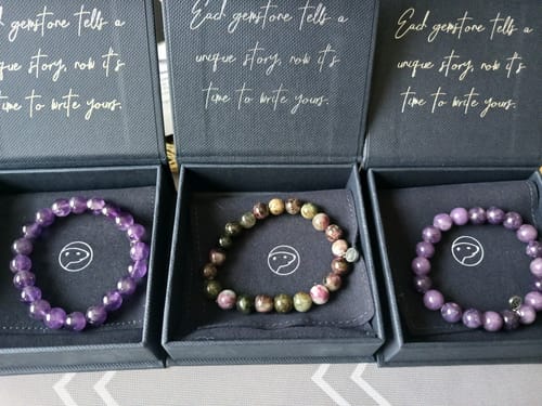 Customer photo review of Third Eye Chakra (Ajna) Bracelet Pack