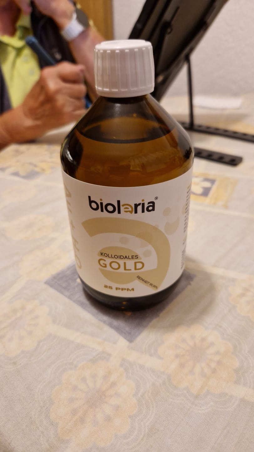 Customer photo review of Ionisch Kolloidales Gold 25 PPM - 999,9% Reinheit - 500ml