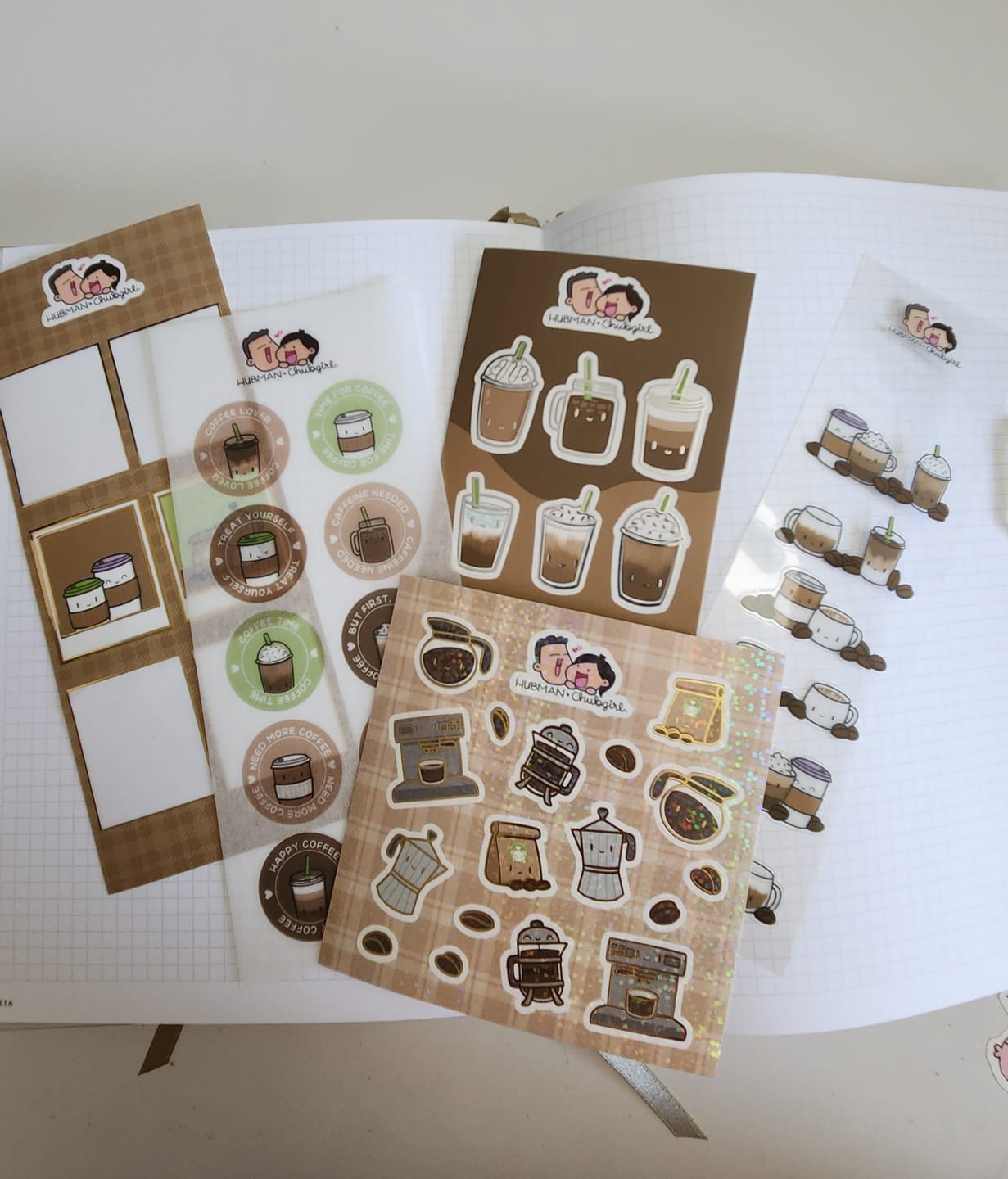 Customer photo review of Coffee Lovers Variety Sticker Pack