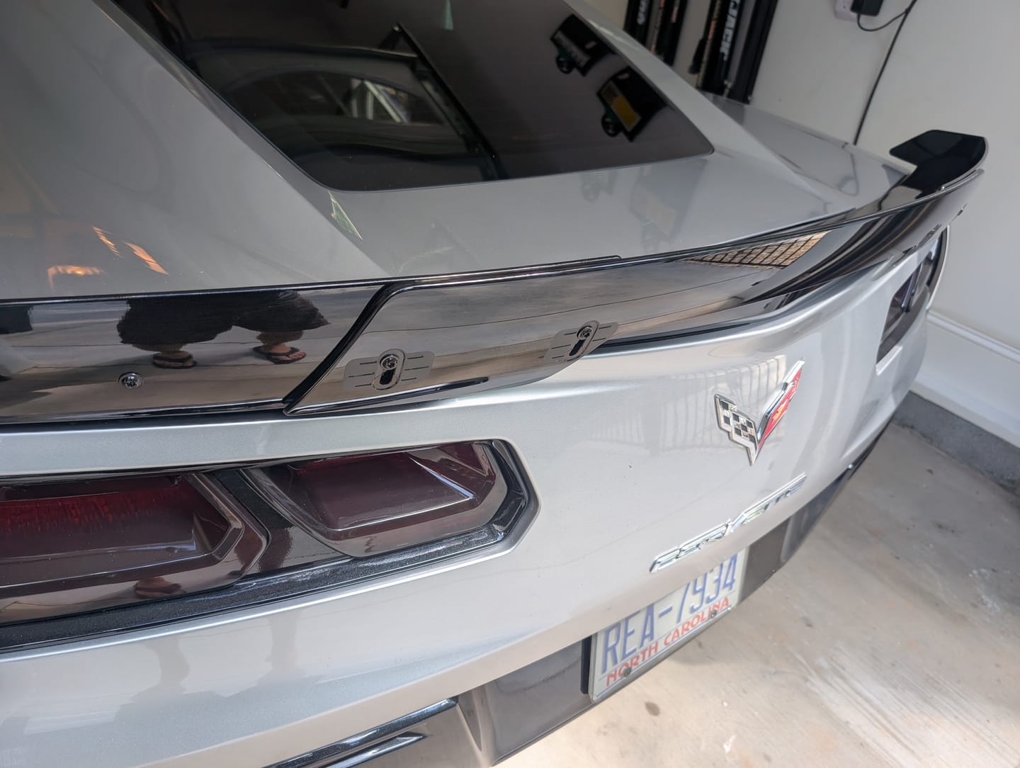 Customer photo review of Corvette C7 Wickerbill Rear Spoiler Extension (Dark Tinted)