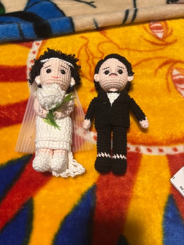 Customer photo review of Dolly® Personalized Couple Crochet Dolls