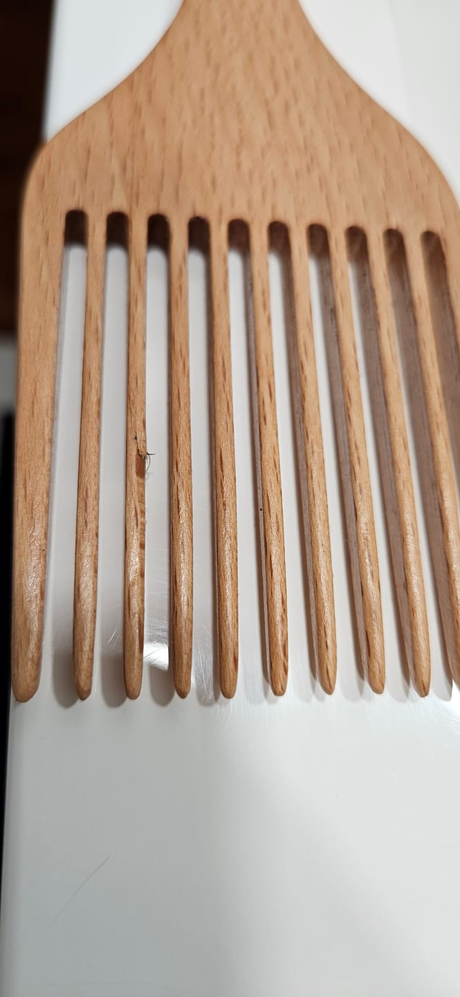 Customer photo review of Wooden Pick (or comb)