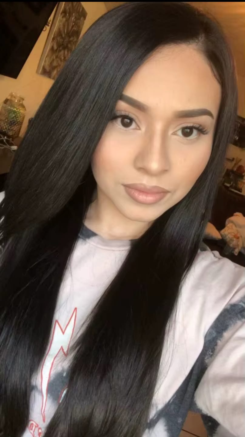 Customer photo review of Cortina 5  CLIP Negro Natural 55 cm Largo Cabello Virgen 100%