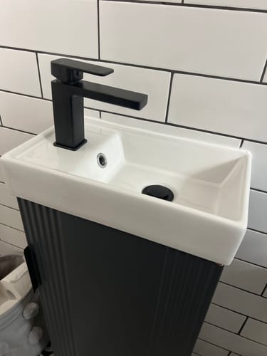 Customer photo review of RYKER - Black Mono Basin Mixer Tap Inc P/B Waste