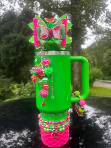 Customer photo review of 3d Watermelon Straw Topper