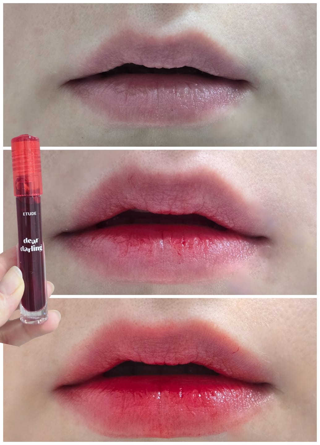 Customer photo review of Gelveida tinte lūpām Etude House Dear Darling Water Gel Tint