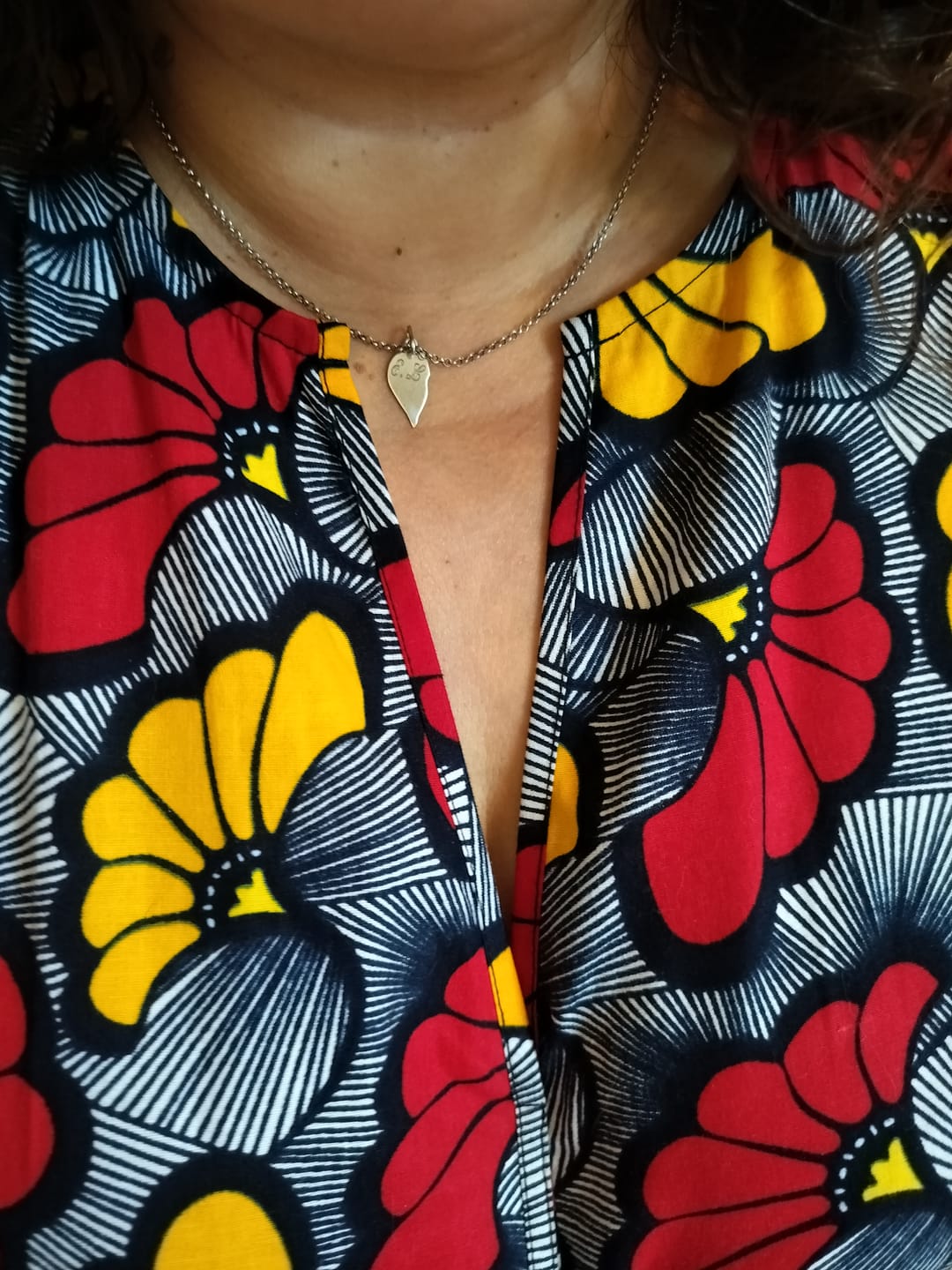 Customer photo review of Robe Capucine - Wax fleurs de mariage