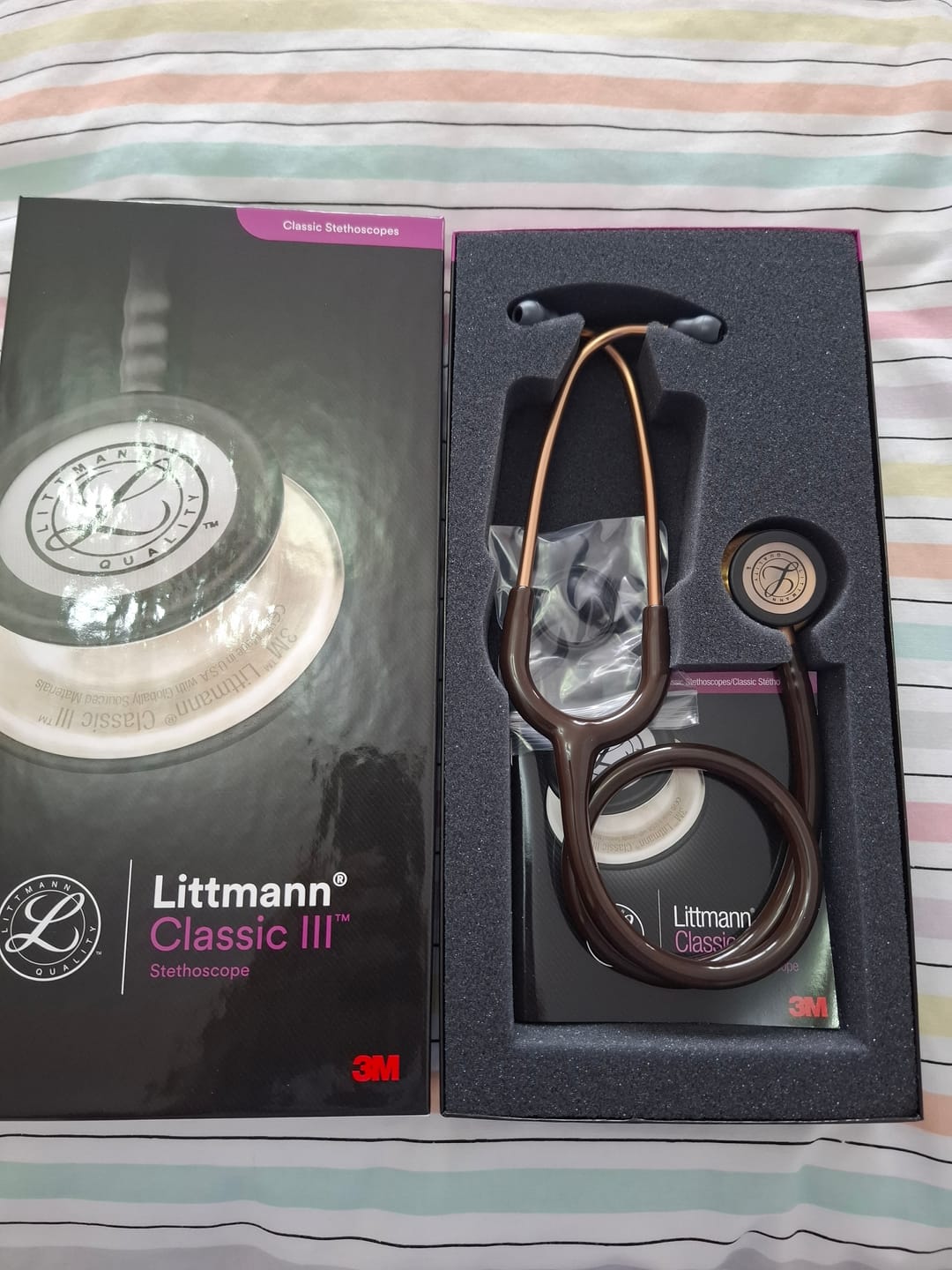 Customer photo review of Littmann Classic III Monitoring Stethoscope: Chocolate & Copper 5809