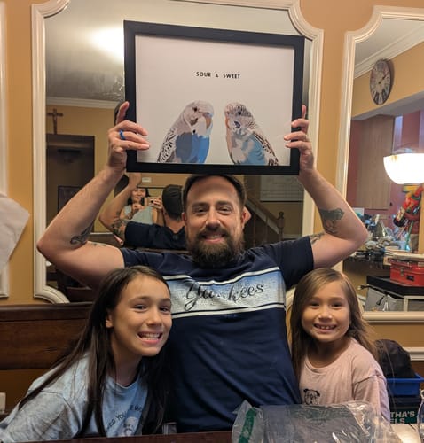 Customer photo review of Modern Pet Portrait - Two Pets