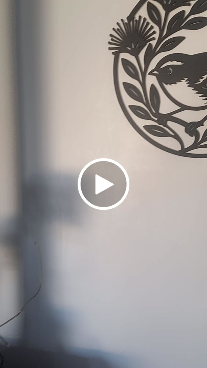 Customer video review of Fantail and Pohutukawa Circle Wall Art