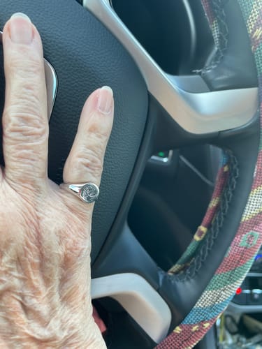 Customer photo review of Tough As F♥ck Phoenix Signet Ring