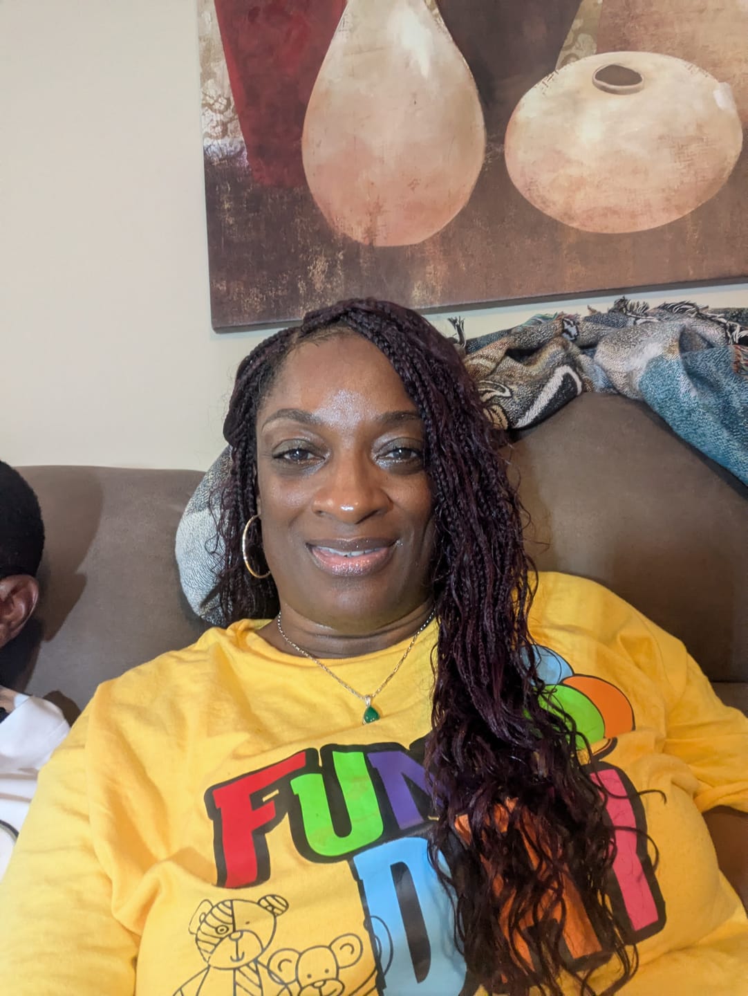 Customer photo review of Coco - Glueless Human Hair Braided Wig Pre Cut HD Full Elastic Lace Free Part Ready-To-Go (Lace Not Hand Tied)