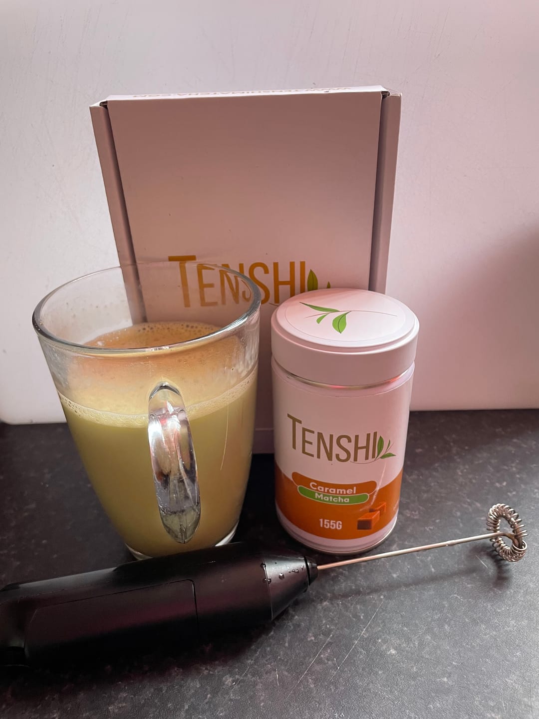 Customer photo review of Caramel Matcha Blend