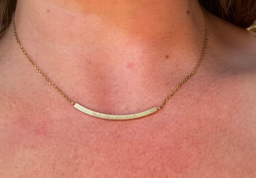 Customer photo review of She Believed She Could So She Did Pendant