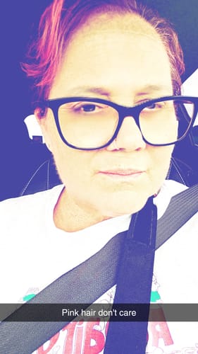 Customer photo review of Triple Sided Micro Gem Titanium Hinged Nose Hoop