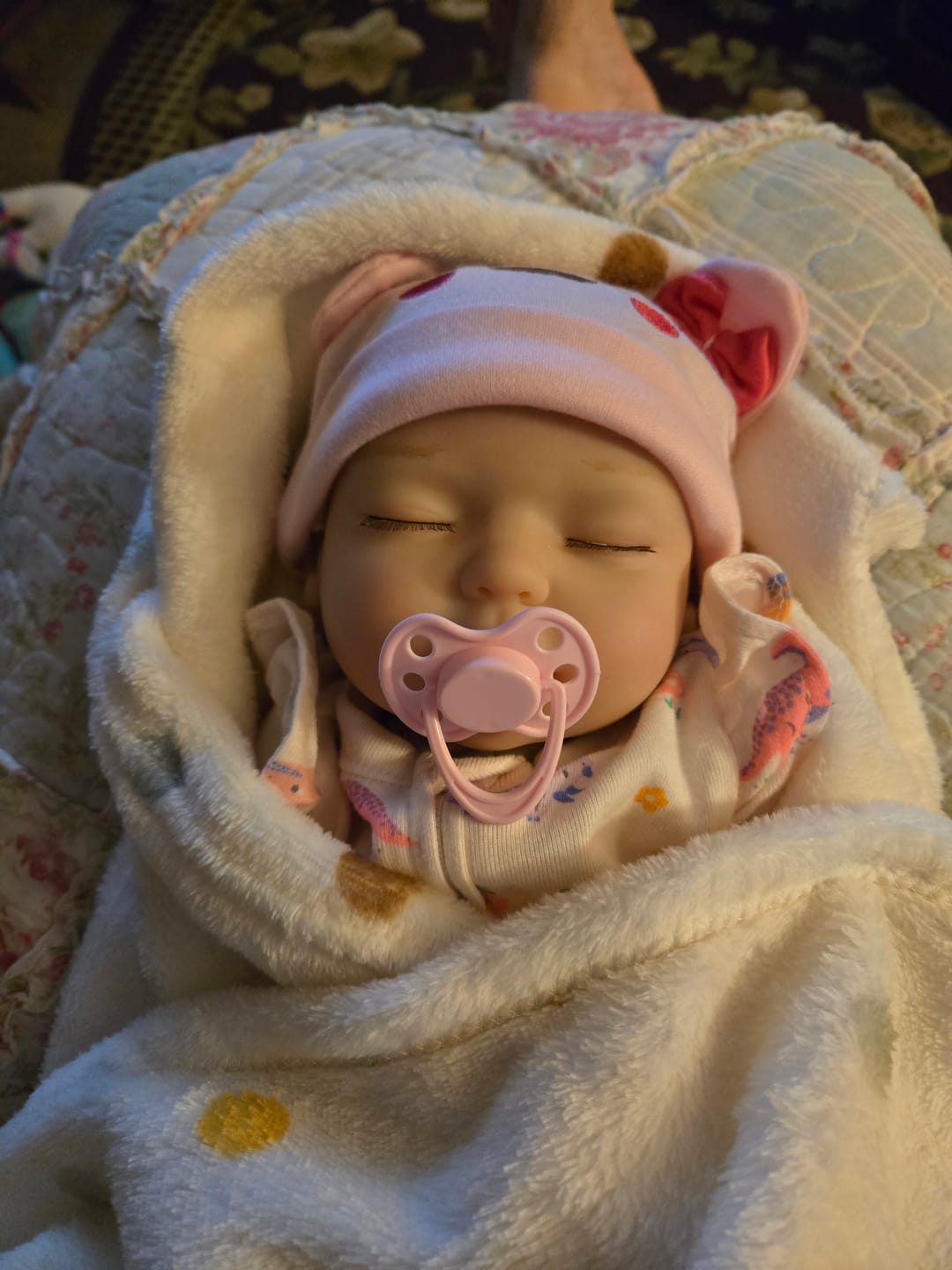 Customer photo review of Zoe - Lifelike Sleeping Reborn Baby Doll (20")