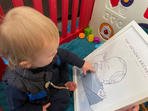 Customer photo review of Personalised Birth Poster