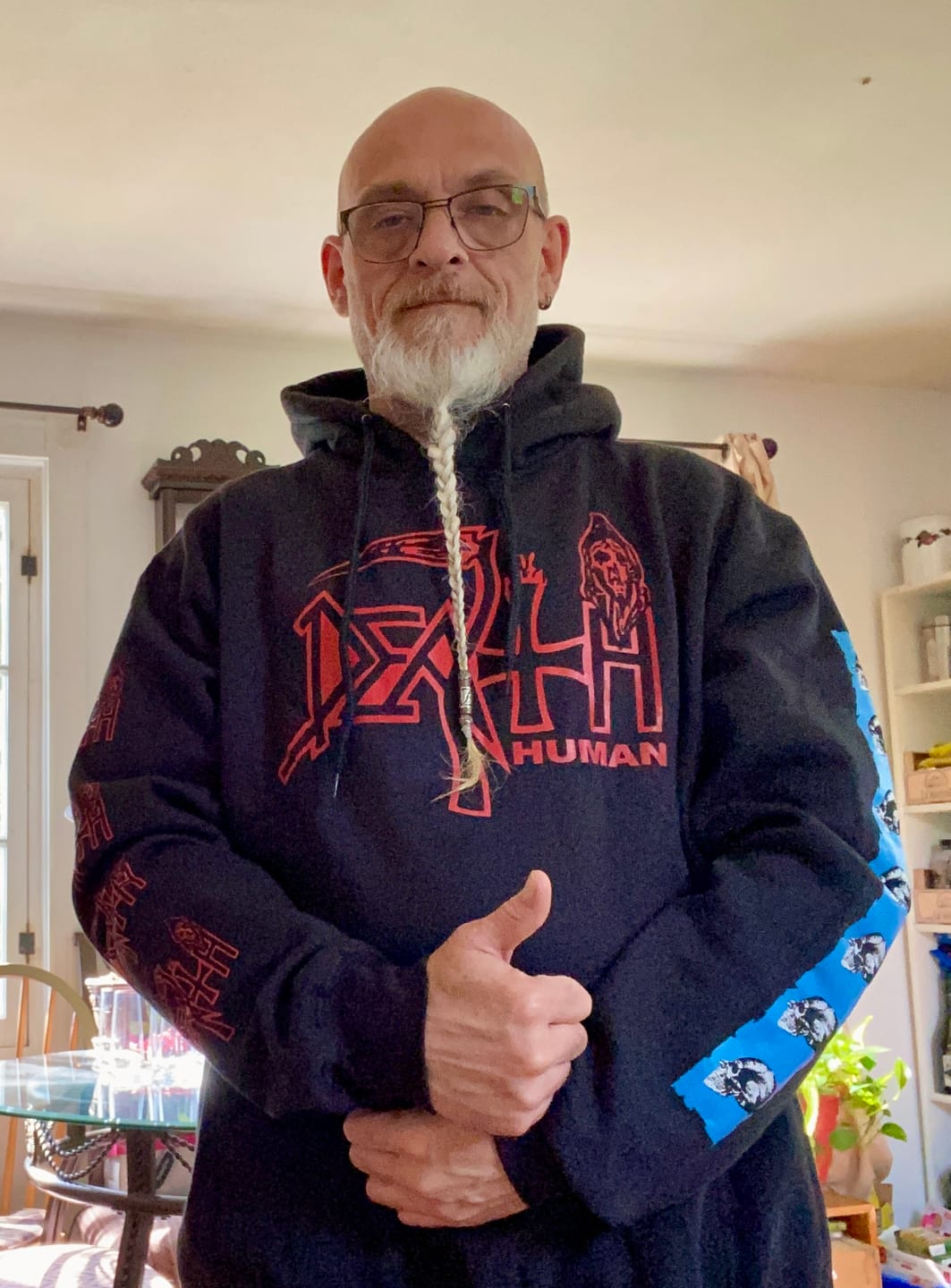 Customer photo review of Death - Human - Pullover Hoodie