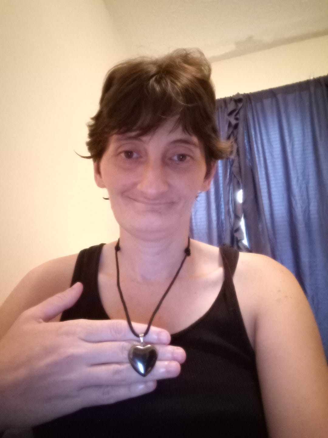 Customer photo review of Gemstone Heart Positive Energy Necklace