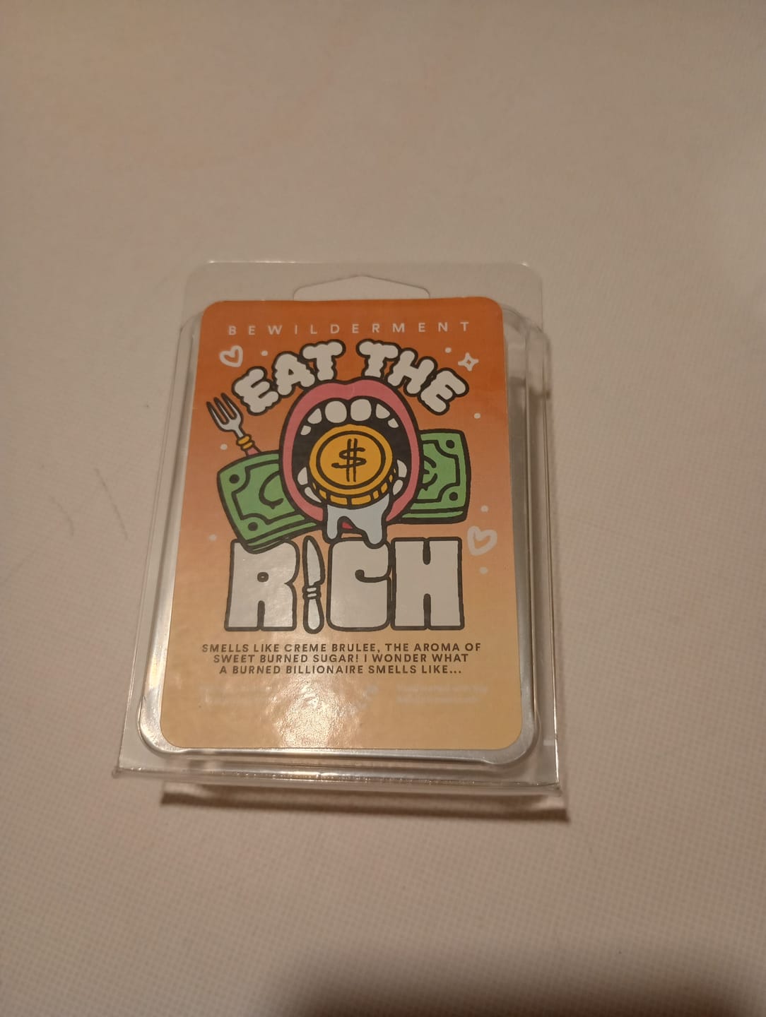 Customer photo review of Eat The Rich Wax Melts