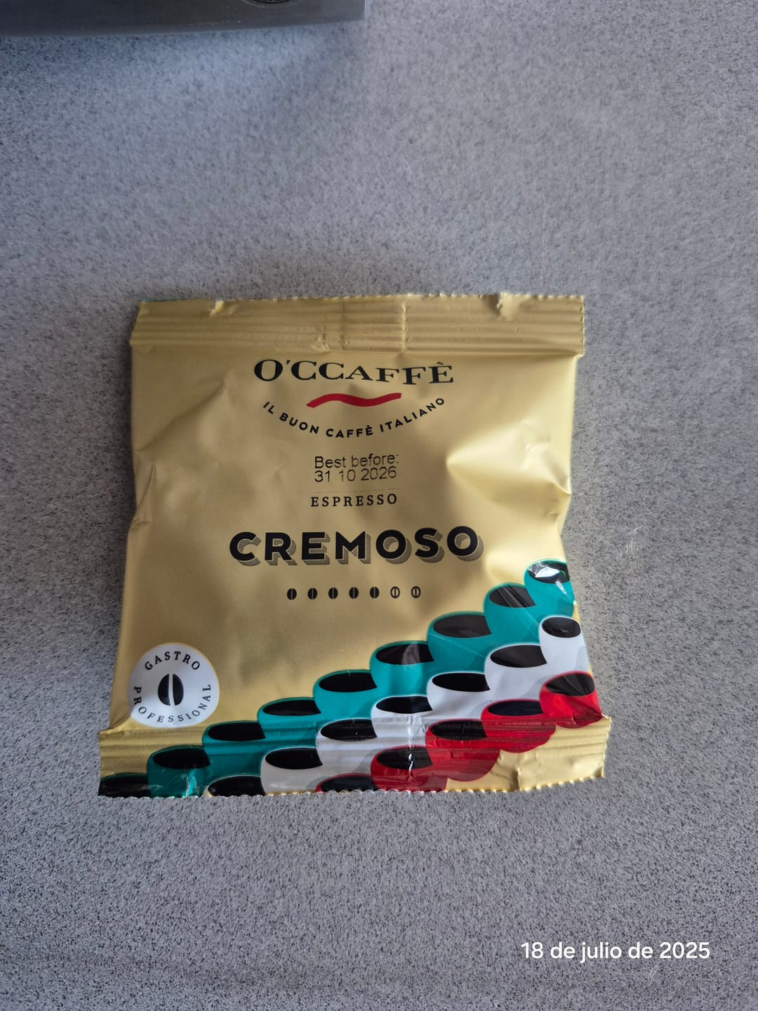Customer photo review of Caja Occaffe 150 Cialde Pods Cremoso Tipo Ese