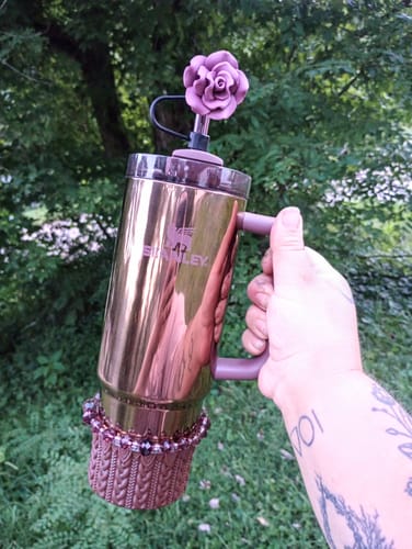Customer photo review of Mocha Shimmer MACRAME Tumbler Boot -fits 20-40oz