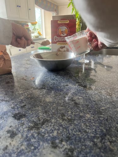 Customer photo review of Cousin T's Cinnamon Bun Gourmet Pancake Mix (2 Pack)