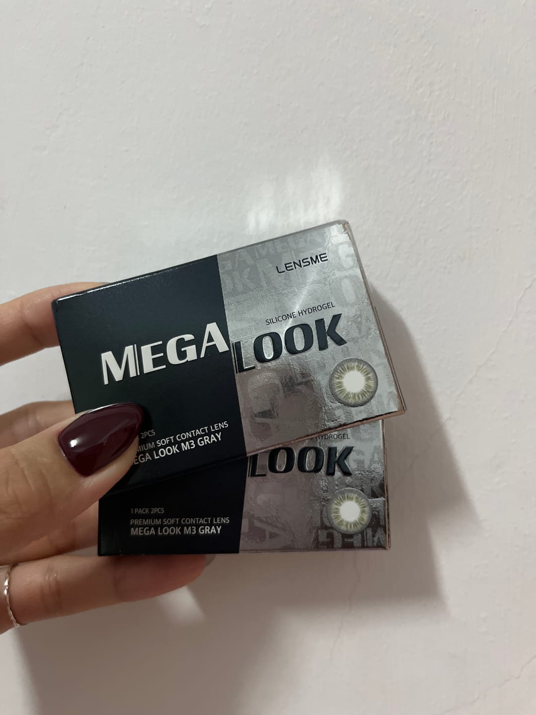 Customer photo review of Lensme Mega Look M3 灰色月拋隱形眼鏡（2片）