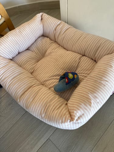 Customer photo review of Divanetto Cotone Righe Strette Rosa