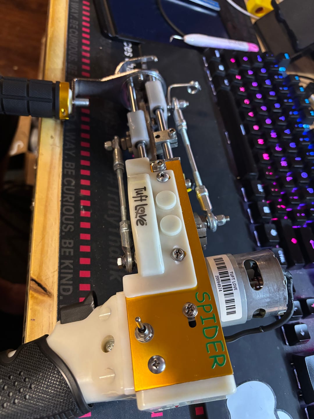 Customer photo review of The Spider — Cut & Loop Pile Tufting Machine