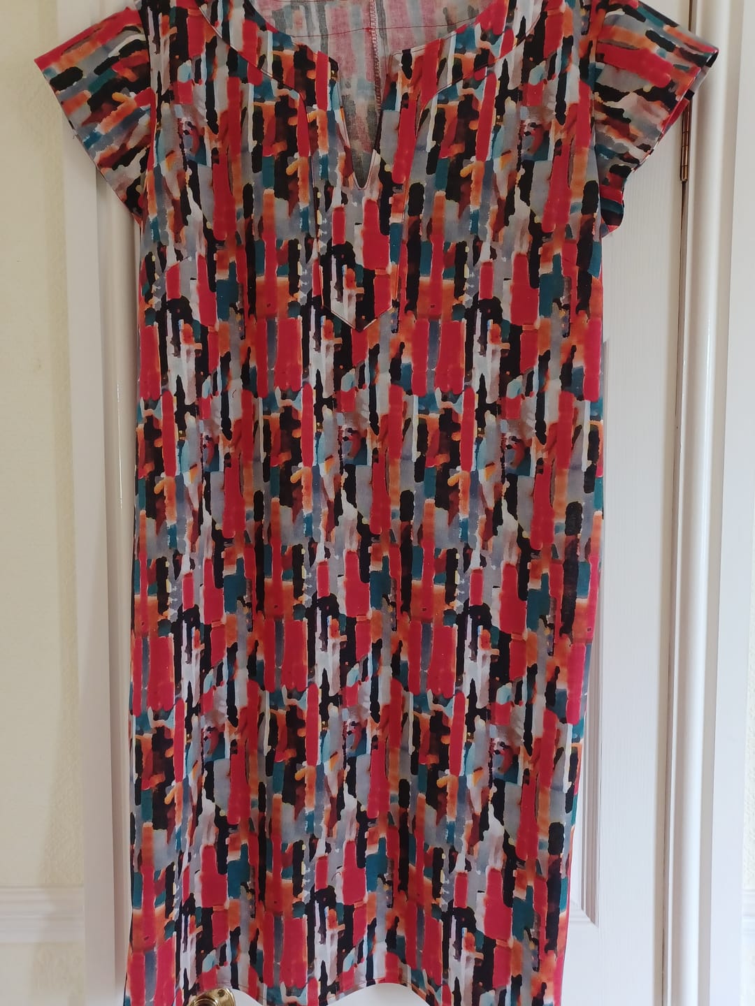 Customer photo review of Vibrant Waves Cotton Linen Blend Fabric