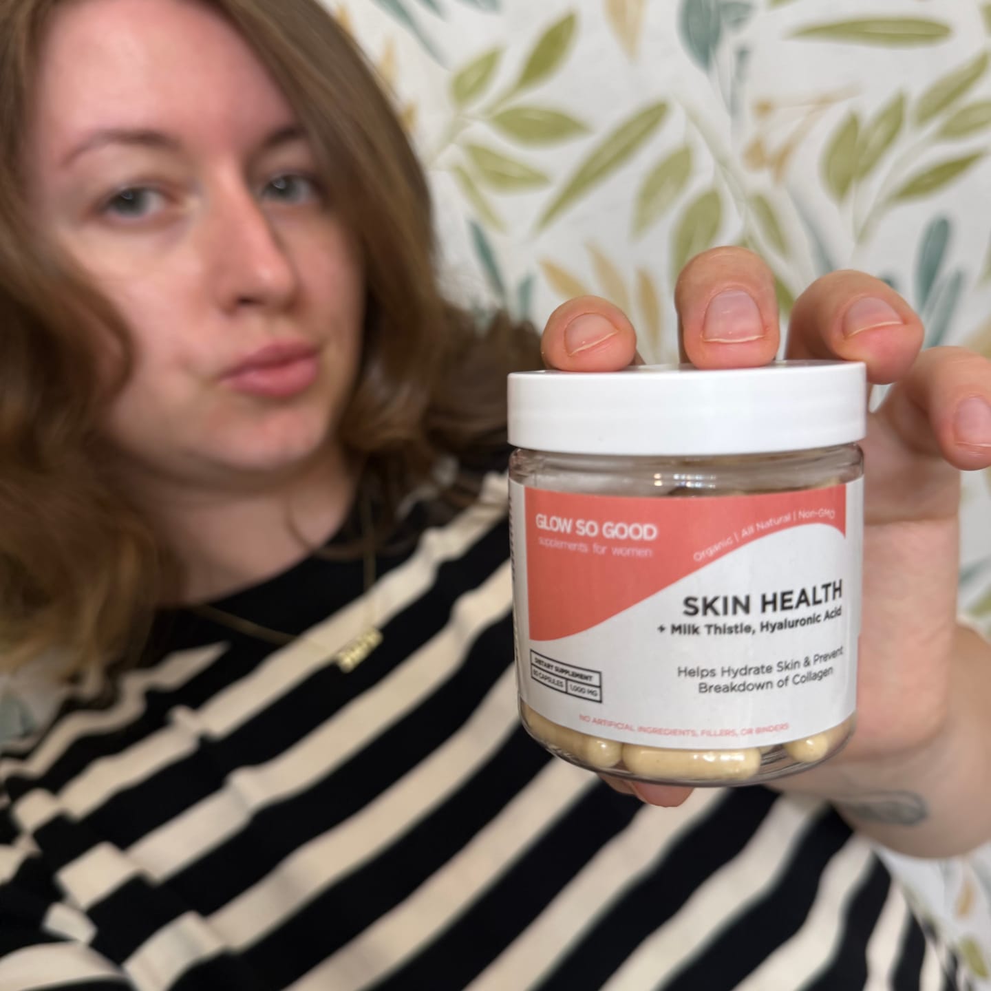 Customer photo review of SKIN HEALTH  with Milk Thistle + Hyaluronic Acid