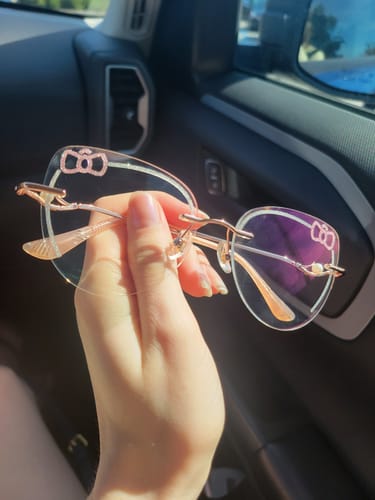 Customer photo review of Kitty Eyeglasses