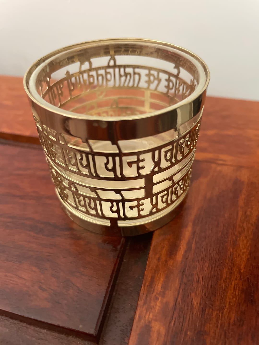 Customer photo review of Tea Light Holder Gayatri Mantra
