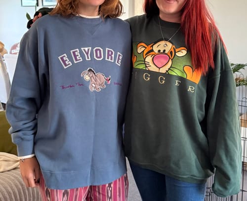 Customer photo review of Vintage Washed Blue Eeyore Sweatshirt (XL)