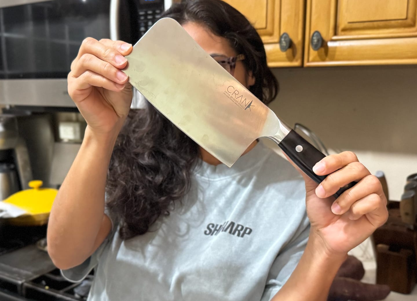 Customer photo review of Tåktåk Series | Precision Forged 6.5" German Steel Cleaver Chopper