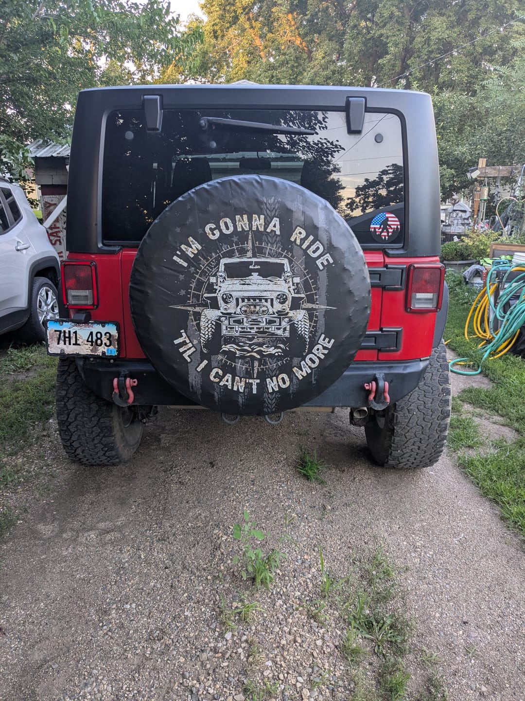 Customer photo review of Jeep I'm Gonna Ride Til I Can't No More Spare Tire Cover LT11