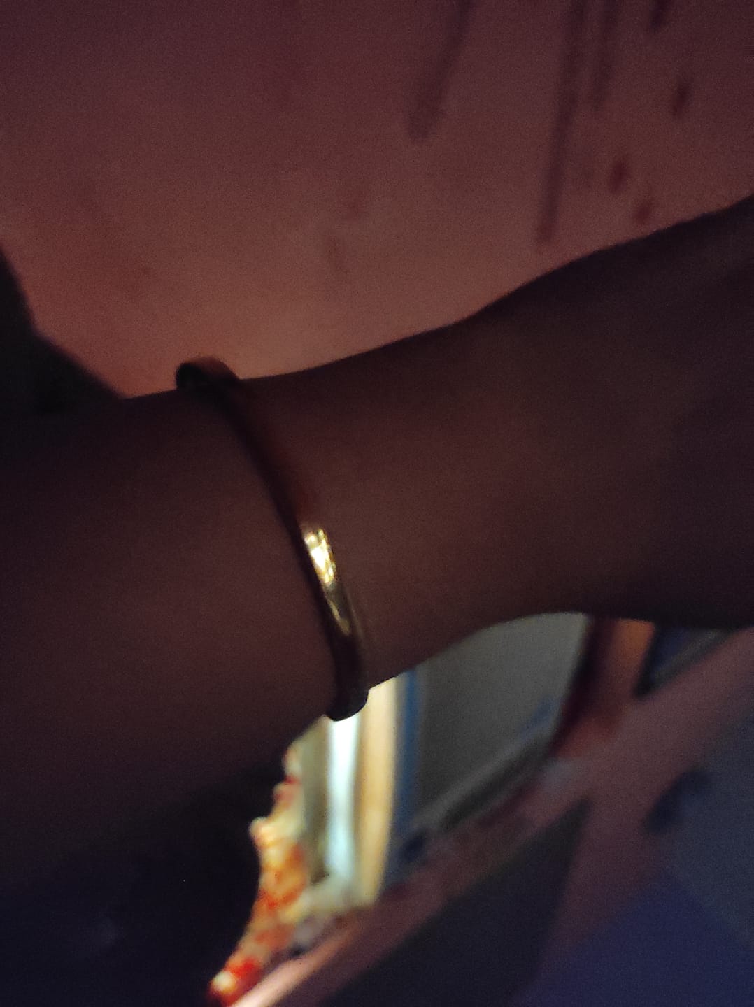 Customer photo review of Plain Gold Bangle Bracelet - 6 mm