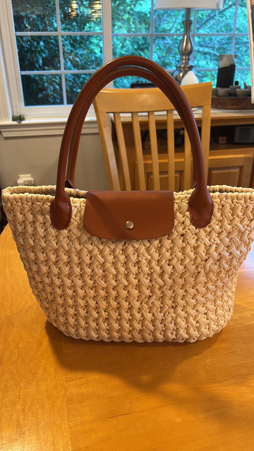 Customer photo review of CrochetPark™ Croissant crochet Shoulder Tote Kit