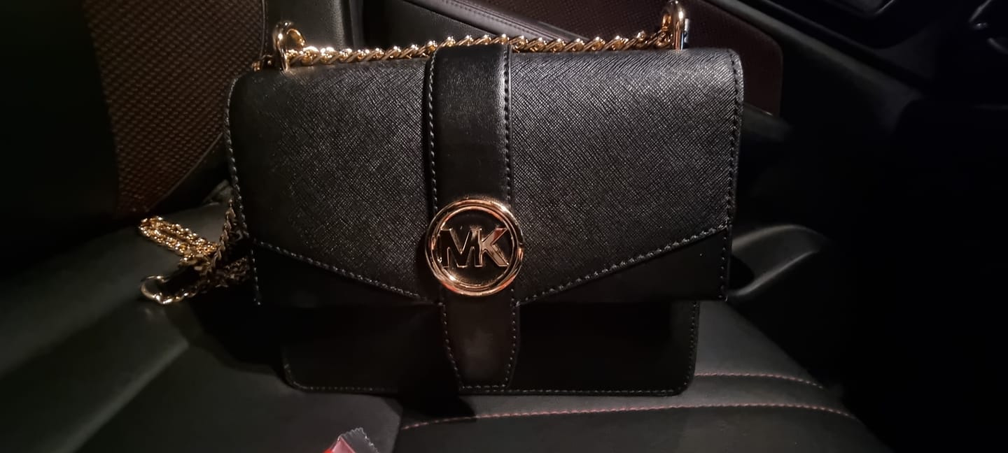 Customer photo review of Michael Kors Greenwich Small Saffiano Crossbody In Black